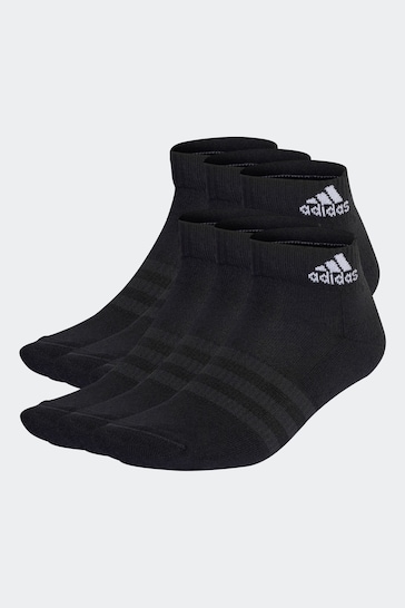 adidas Black Cushioned Sportswear Ankle Socks 6 Pairs