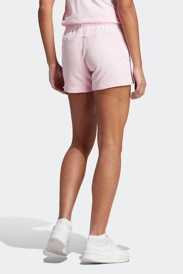 adidas Pink Sportswear Essentials Linear French Terry Shorts