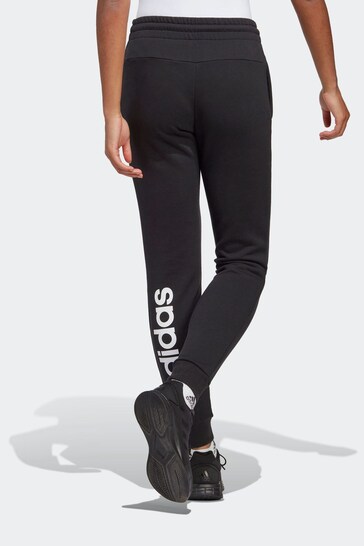 adidas Black Sportswear Essentials Linear French Terry Cuffed Joggers