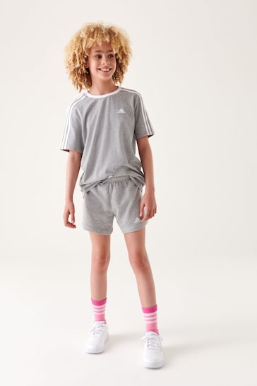 adidas Grey Sportswear Essentials 3-Stripes Shorts