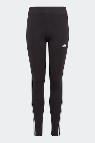 adidas Black Sportswear Essentials 3-Stripes Cotton Leggings