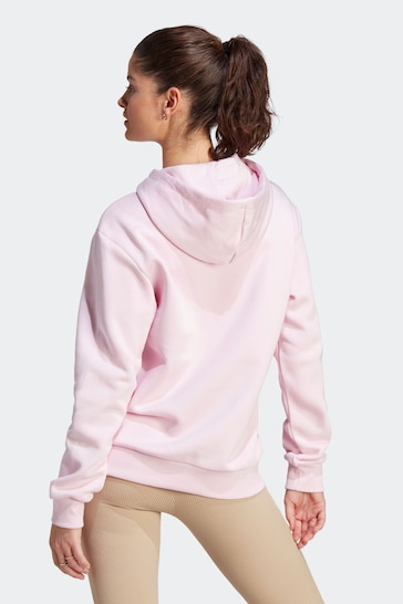 adidas Pink Boyfriend Sportswear Essentials Logo Fleece Hoodie
