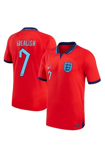 Nike Red Grealish - 7 England Away Stadium Football Shirt 2022