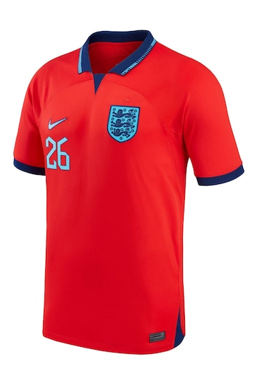 Nike Red Bellingham - 26 England Away Stadium Football Shirt 2022
