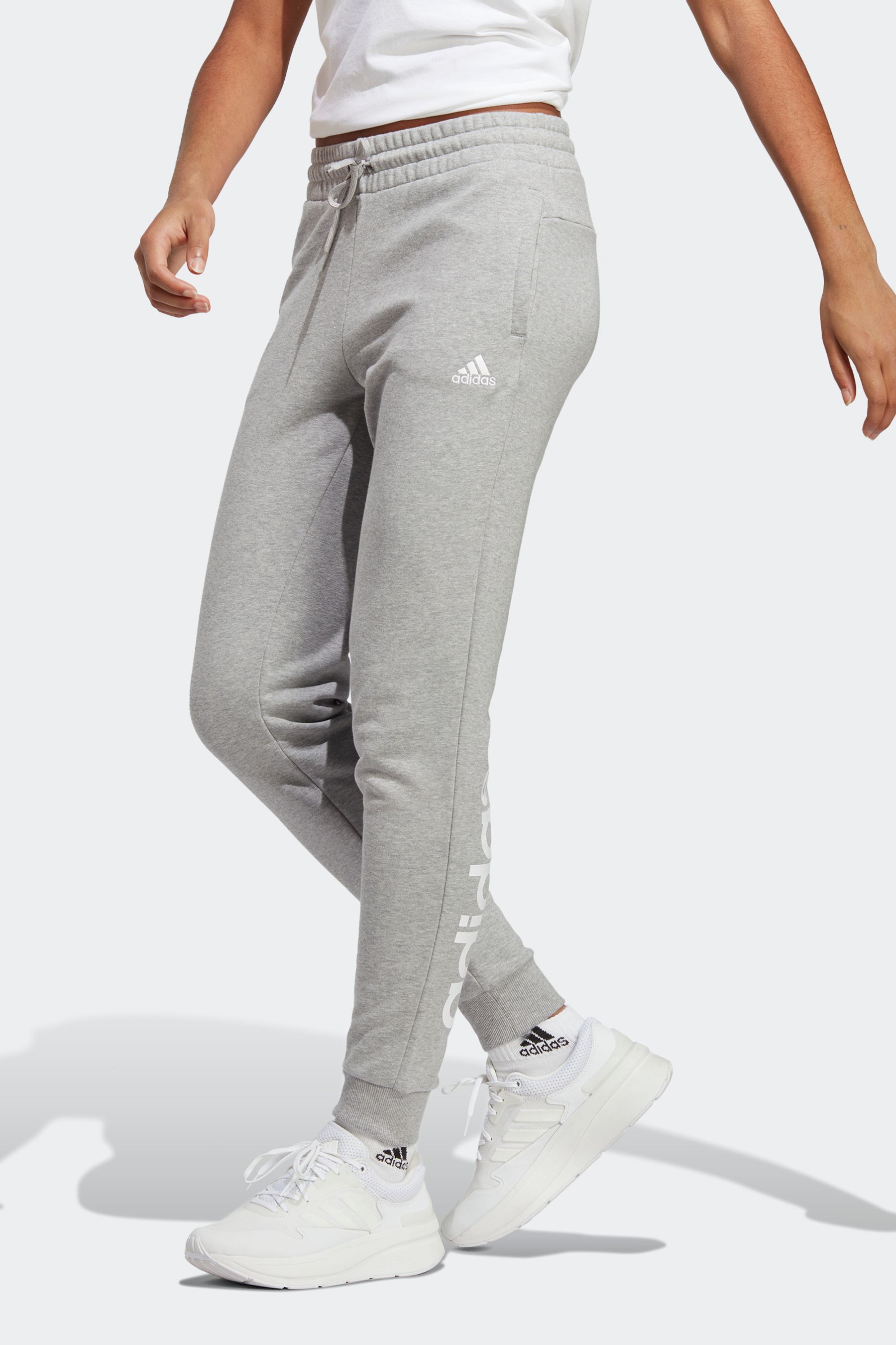 Womens adidas grey joggers best sale
