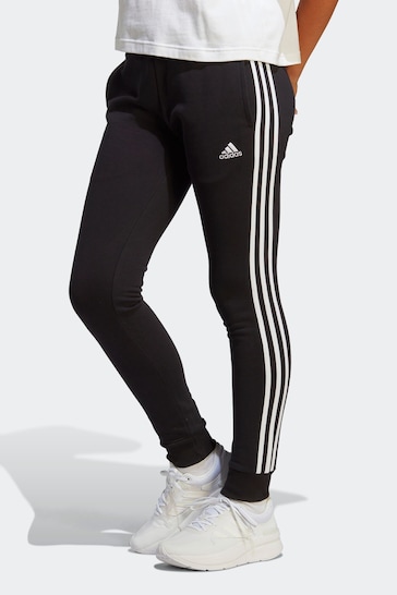 adidas nis Black Sportswear Essentials 3-stripes French Terry Cuffed Joggers