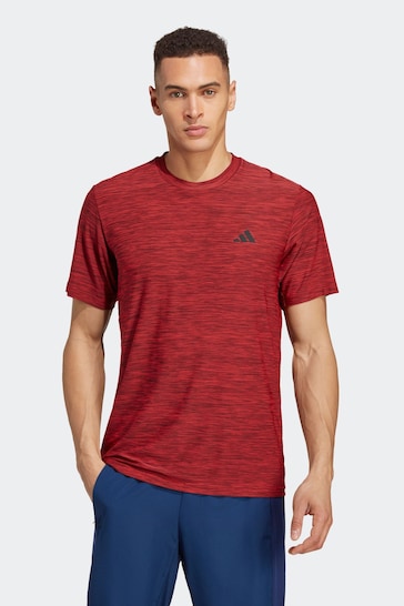 adidas Red Train Essentials Stretch Training T-Shirt