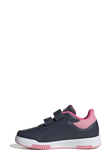 adidas Black/Pink Kids Sportswear Tensaur Hook And Loop Trainers