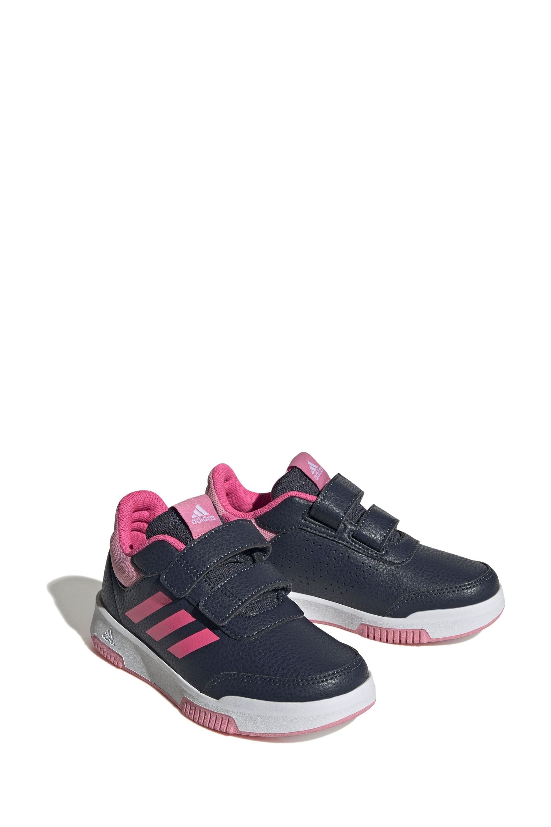 Black and sales pink adidas trainers