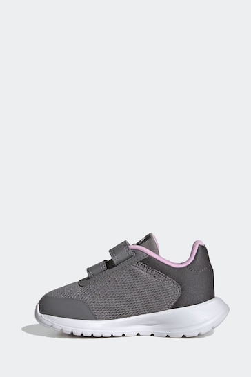 adidas Grey/Pink/White Sportswear Tensaur Run Infant Trainers