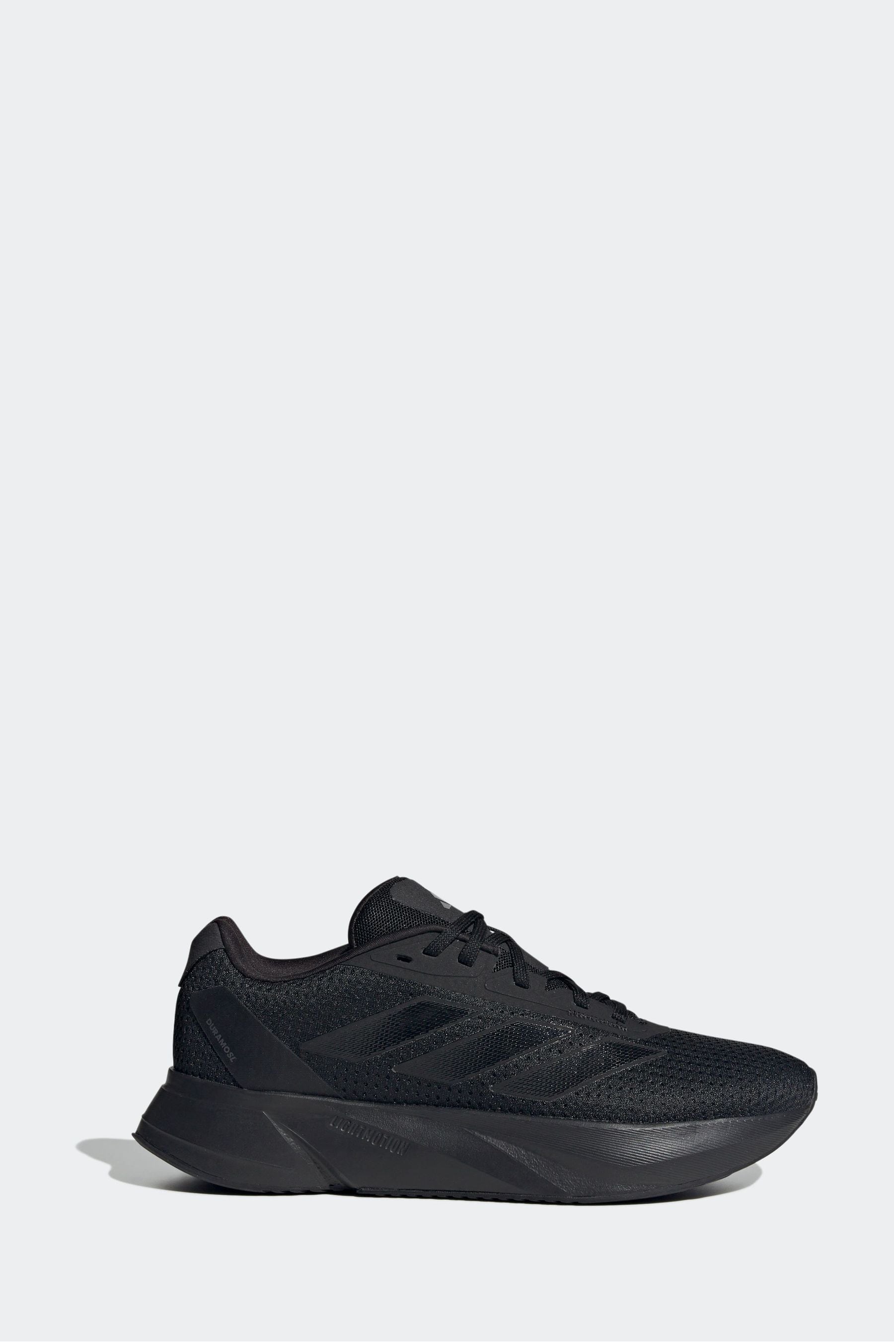 Adidas black online running shoes