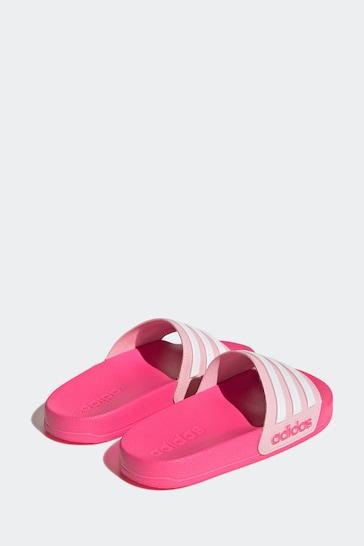 adidas Pink Kids Adilette Youth Sliders