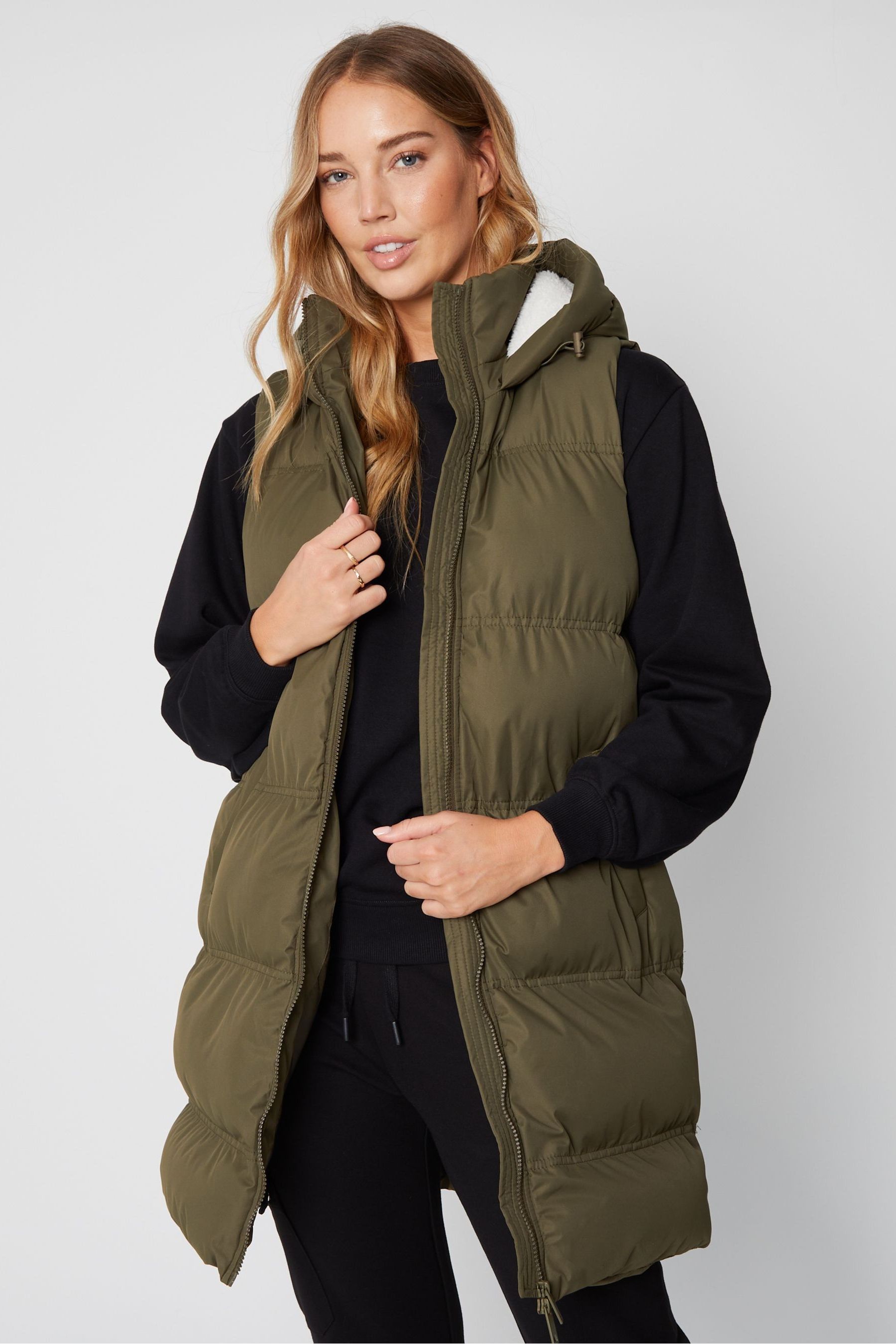 Buy Threadbare Green Hooded Padded Gilet from the Next UK online shop