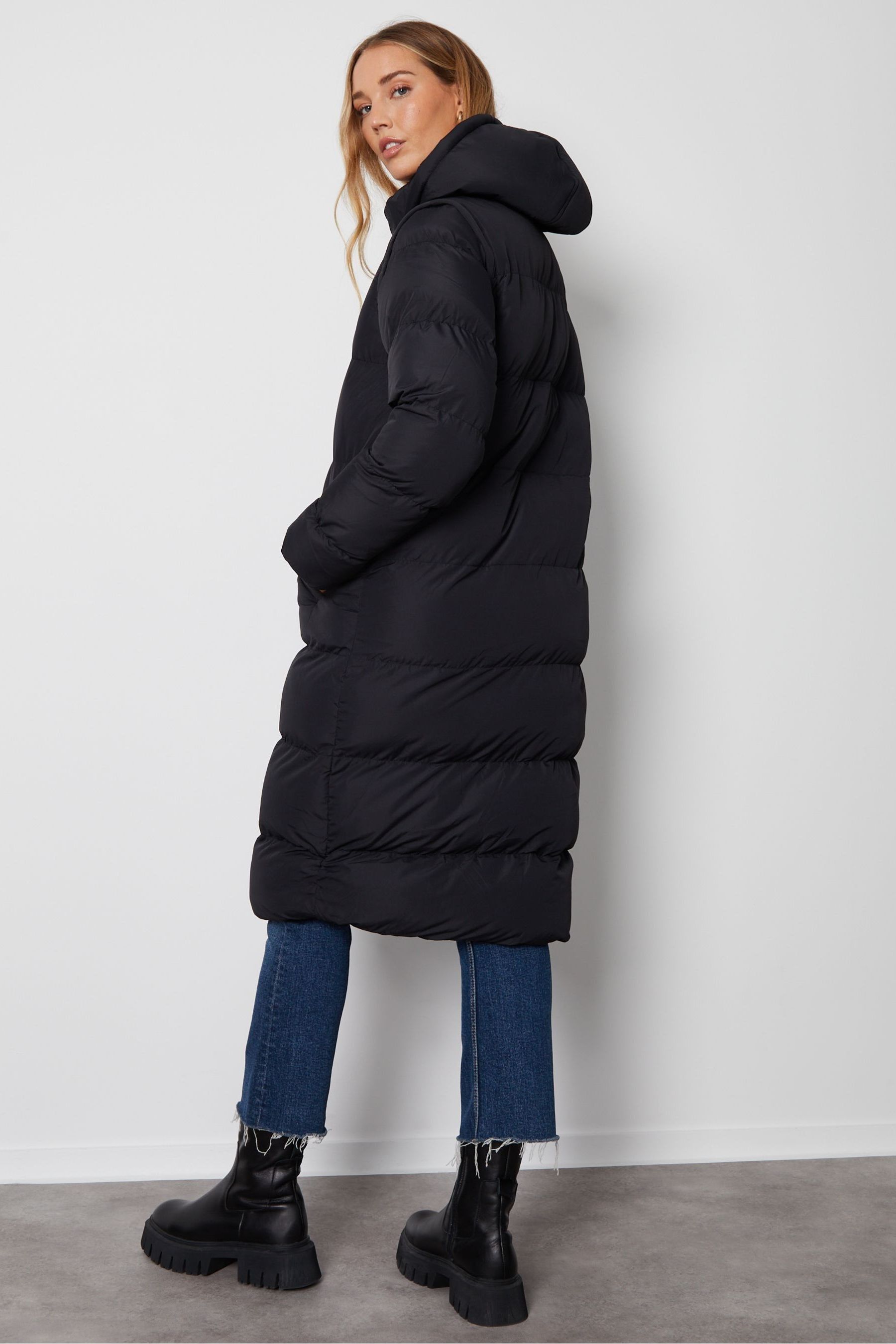 Next black puffer coat store