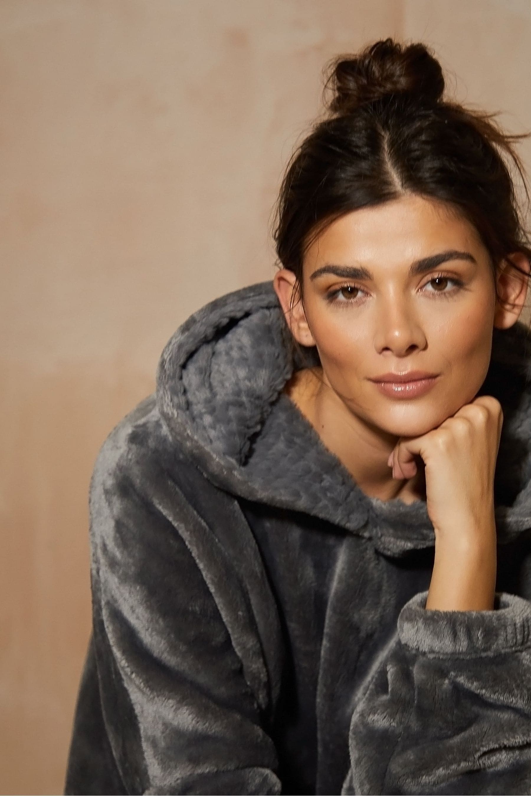 Faux fur shop oversized hoodie