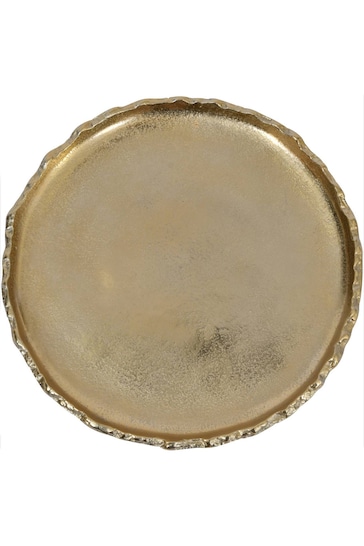 Libra Bronze Striking Platter With Gold Surface