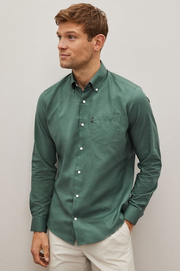 Seafoam Green Slim Fit Easy Iron Button Down Oxford Shirt