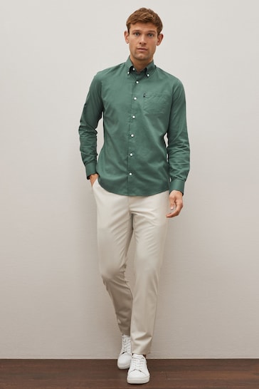 Seafoam Green Slim Fit Easy Iron Button Down Oxford Shirt