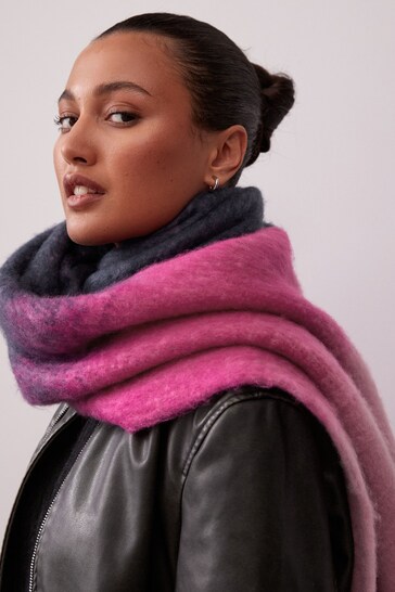 Ombre Pink/Blue Heavyweight Blanket Scarf