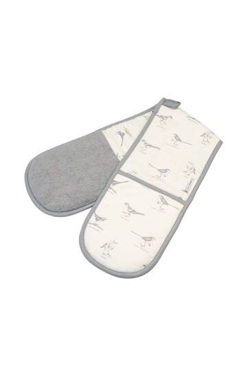 Mary Berry White Birds Double Oven Gloves