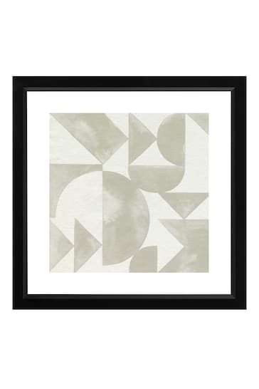 Brookpace Lascelles Grey Stacked Monochrome 1 Framed Wall Art