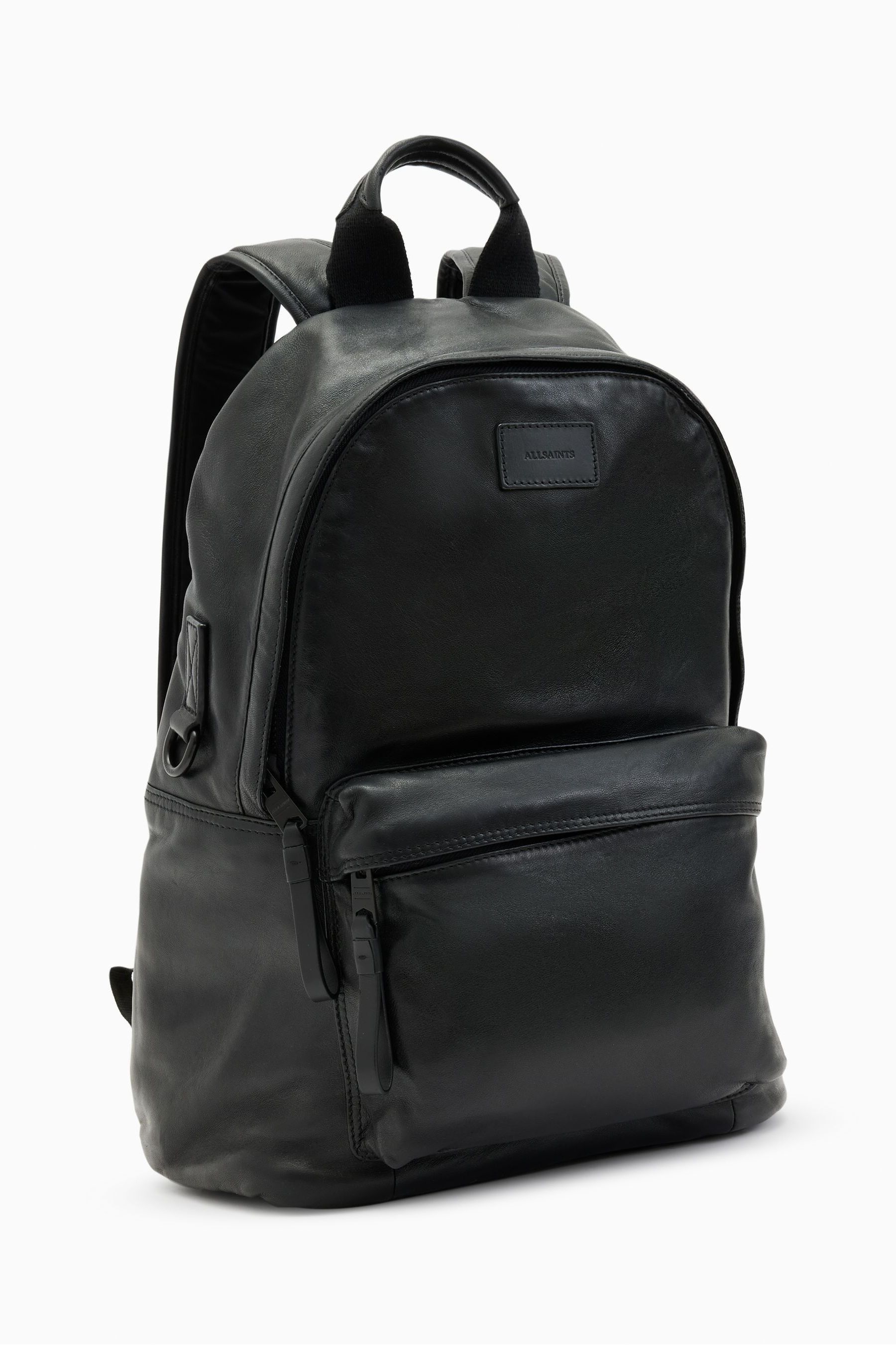 AllSaints Black Carabiner Backpack