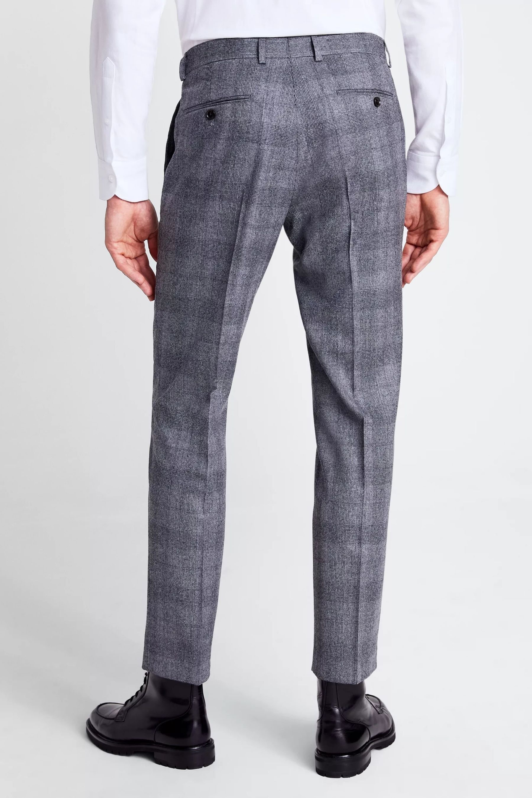 Check Formal Trousers In Charcoal B95 Crash