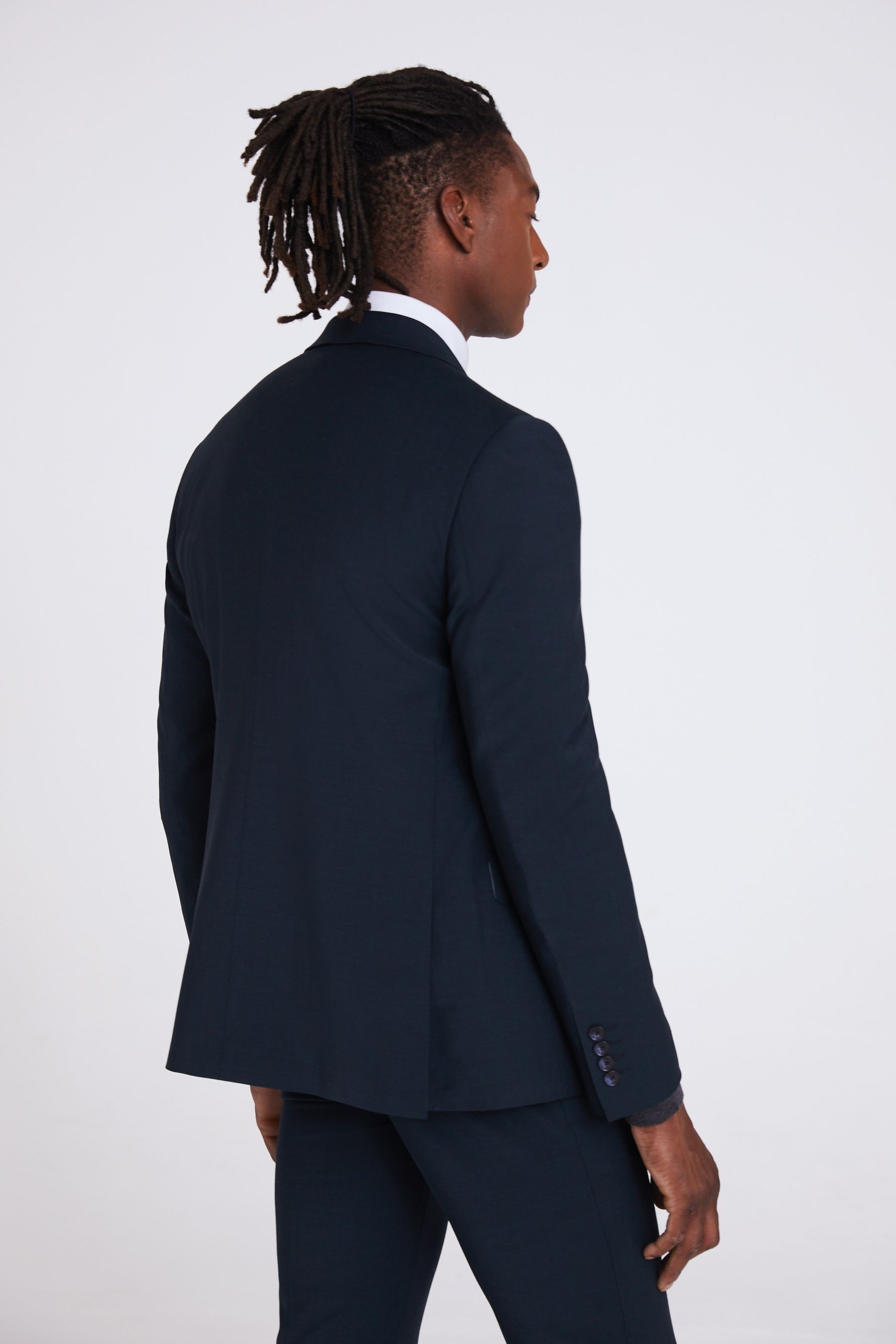 Dkny navy best sale suit