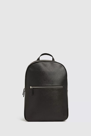 MOSS Saffiano Black Backpack