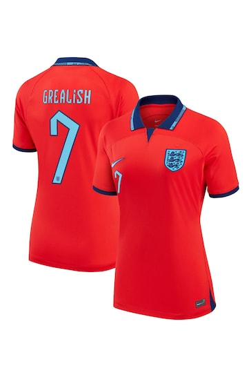 Nike Red/Blue Almiron - 24 England Womens Away Stadium Football Shirt 2022 Womens