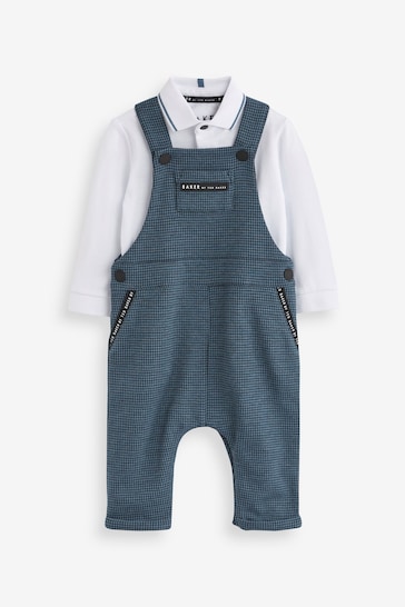 Baker by Ted Baker Navy Polo and Dungaree Set