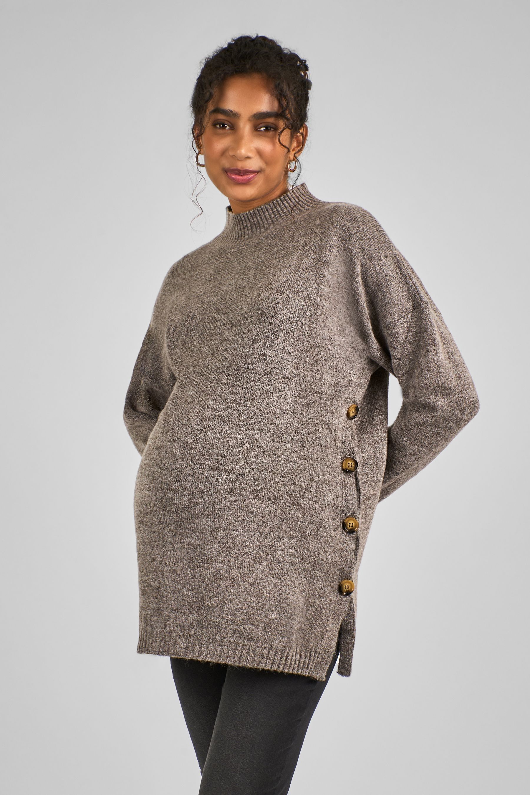 Buy JoJo Maman B b Mocha Turtle Neck Maternity Nursing Jumper