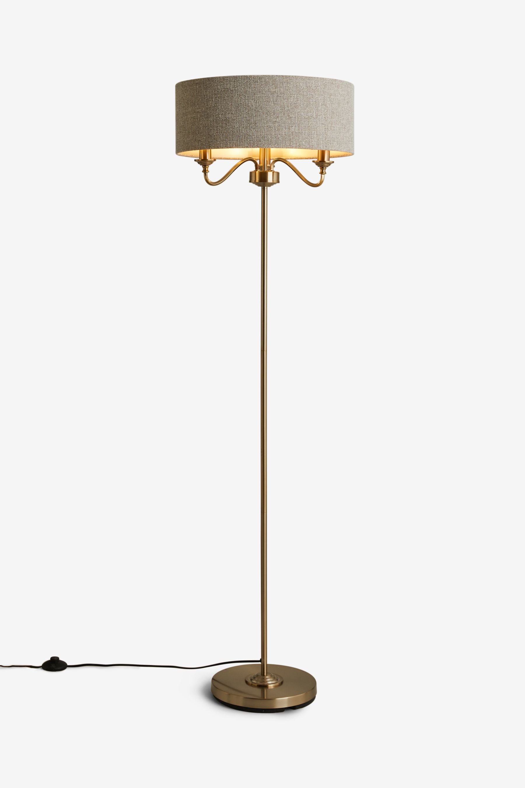 Brass 3 light floor clearance lamp