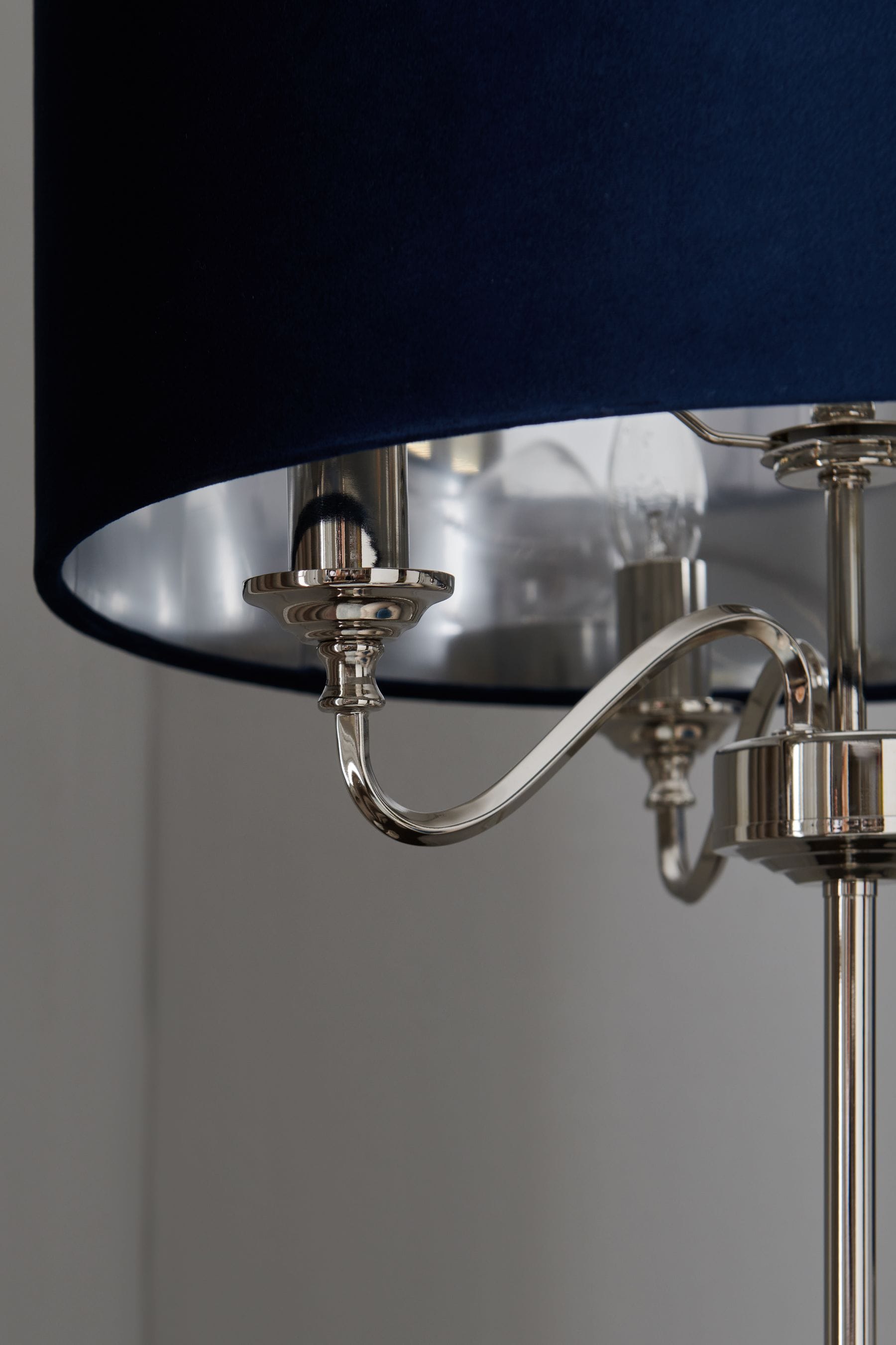 Floor lamp with navy blue sale shade