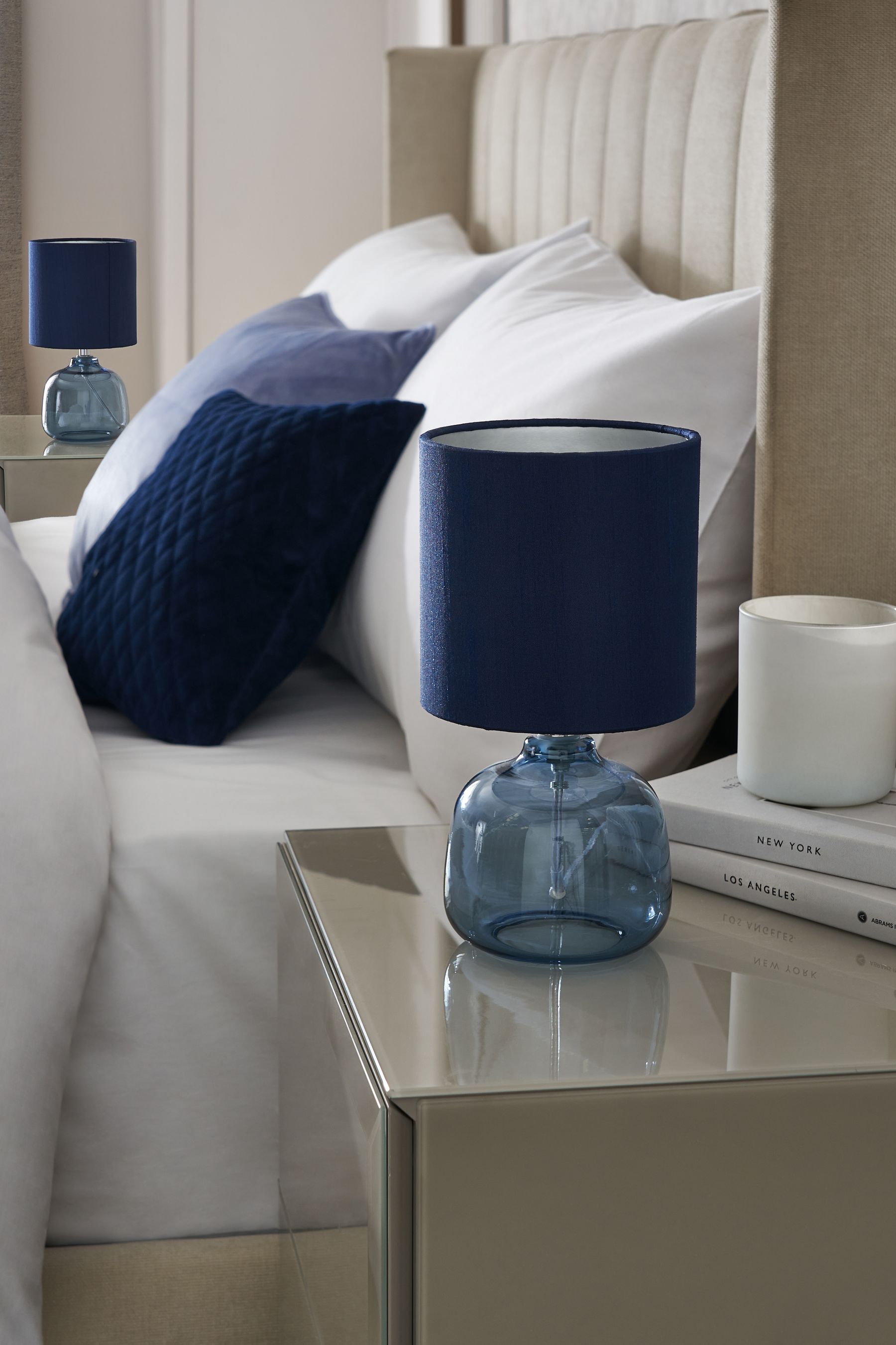 Blue shop bedside lamps