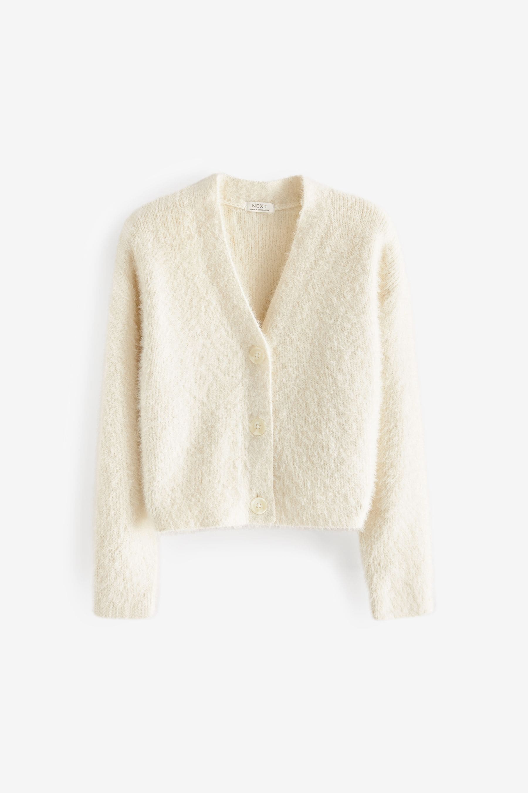 Buy Ecru White Fluffy Cardigan 3 16yrs from the Next UK online shop