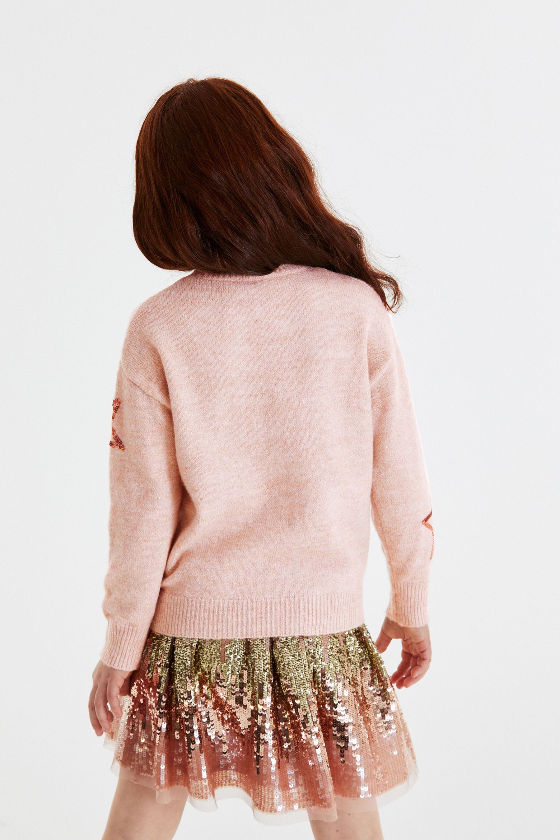 Pink unicorn christmas jumper top