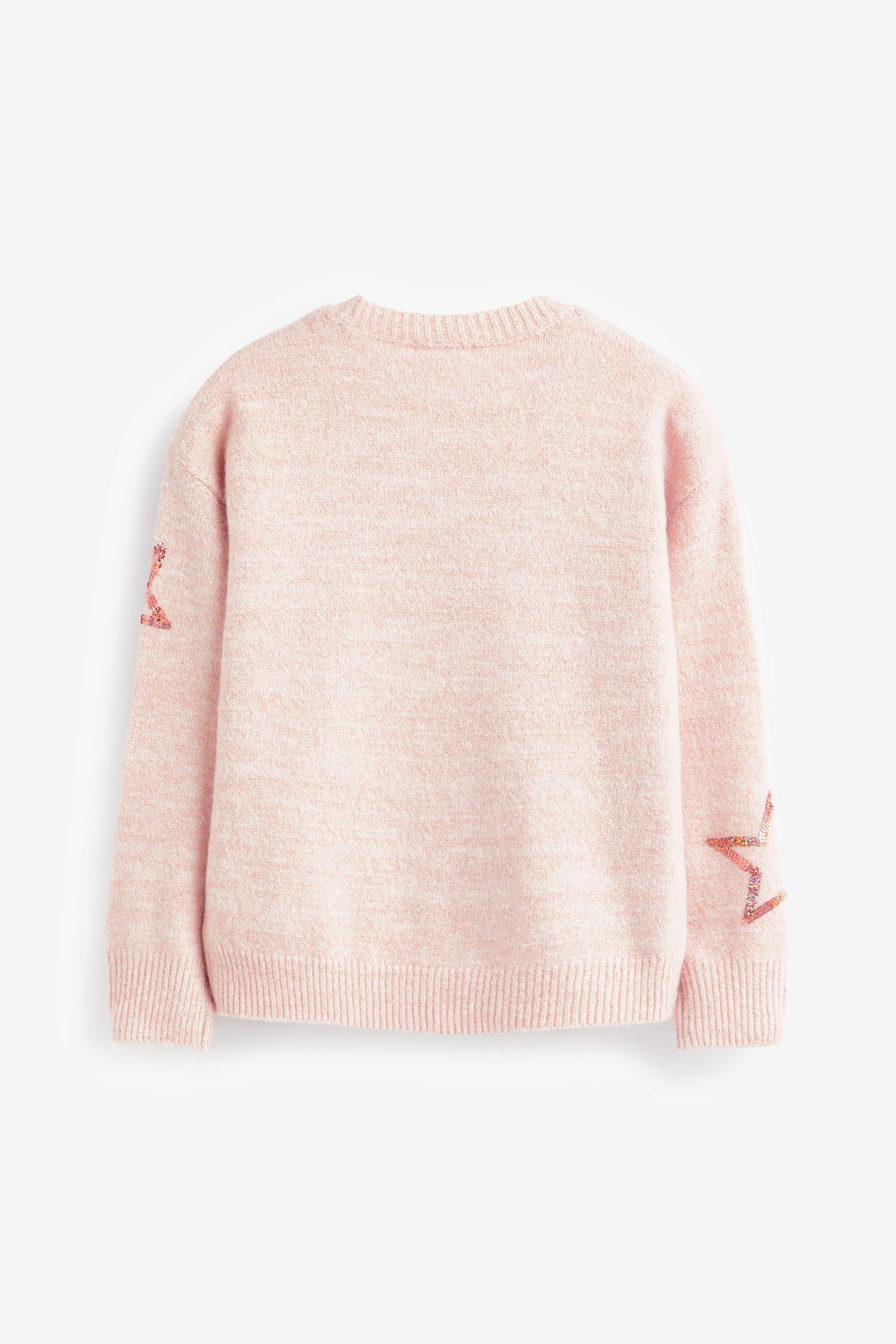 Pink Sequin Unicorn Knitted Jumper 3 16yrs