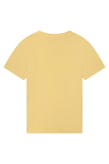 KENZO KIDS Yellow Elephant Print Logo T-Shirt