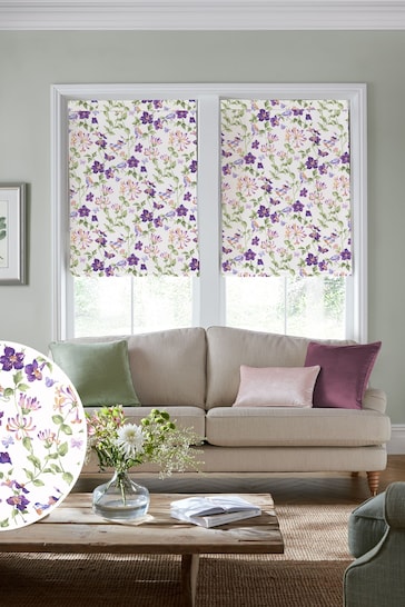 Laura Ashley Violet Elmswell Made to Measure Roman Blind