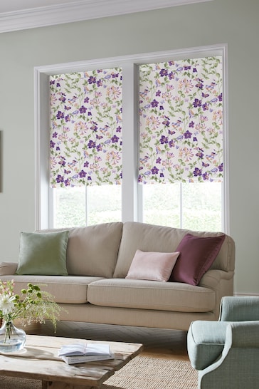 Laura Ashley Violet Elmswell Made to Measure Roman Blind