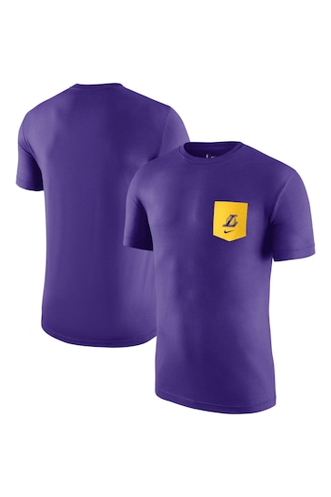 Nike Purple Los Angeles Lakers Vs Pocket T-Shirt