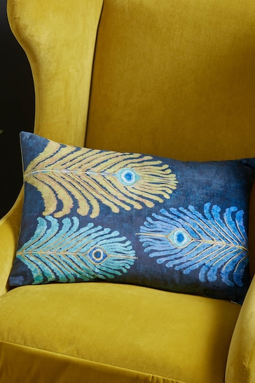 Matthew Williamson Blue Peacock Cushion