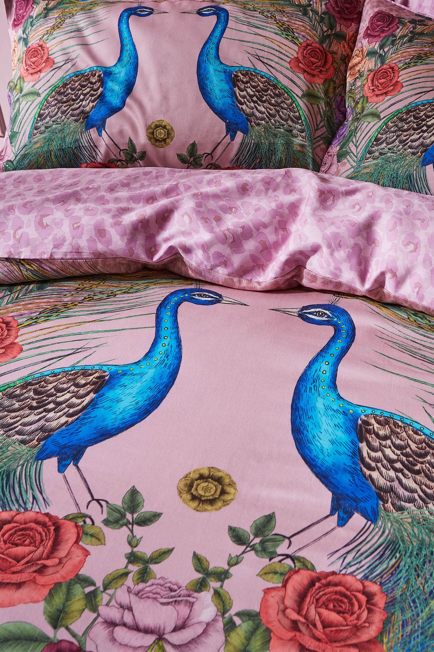 Buy Matthew Williamson Pink Pink Xanadu Peacock Cotton Duvet Cover