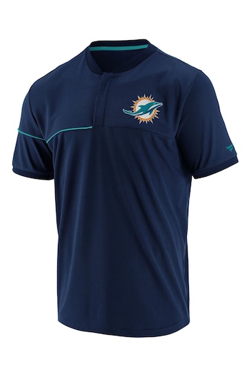 Fanatics NFL Miami Dolphins Blue Branded Prime Polo T-Shirt