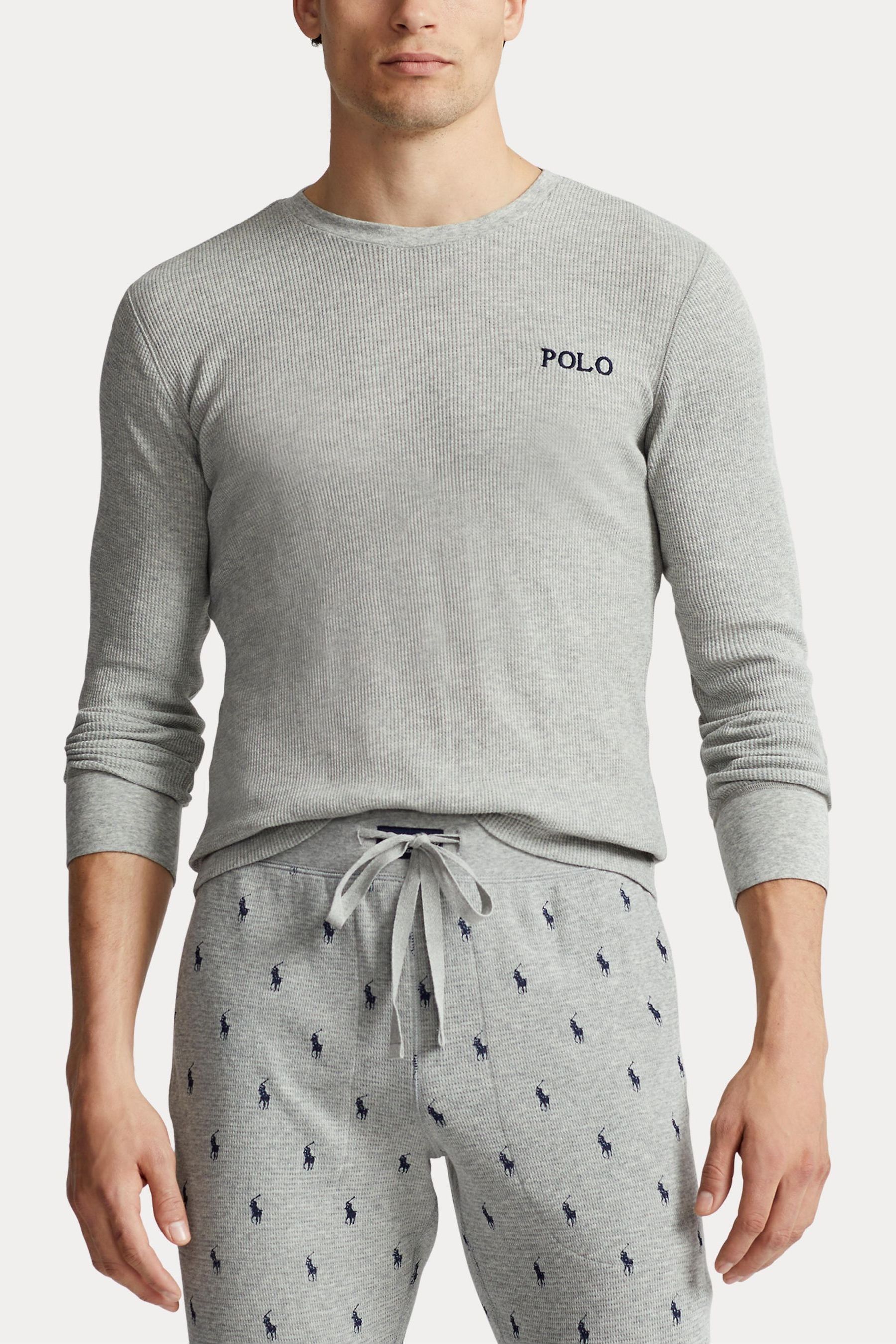 Polo waffle clearance knit sleep shirt