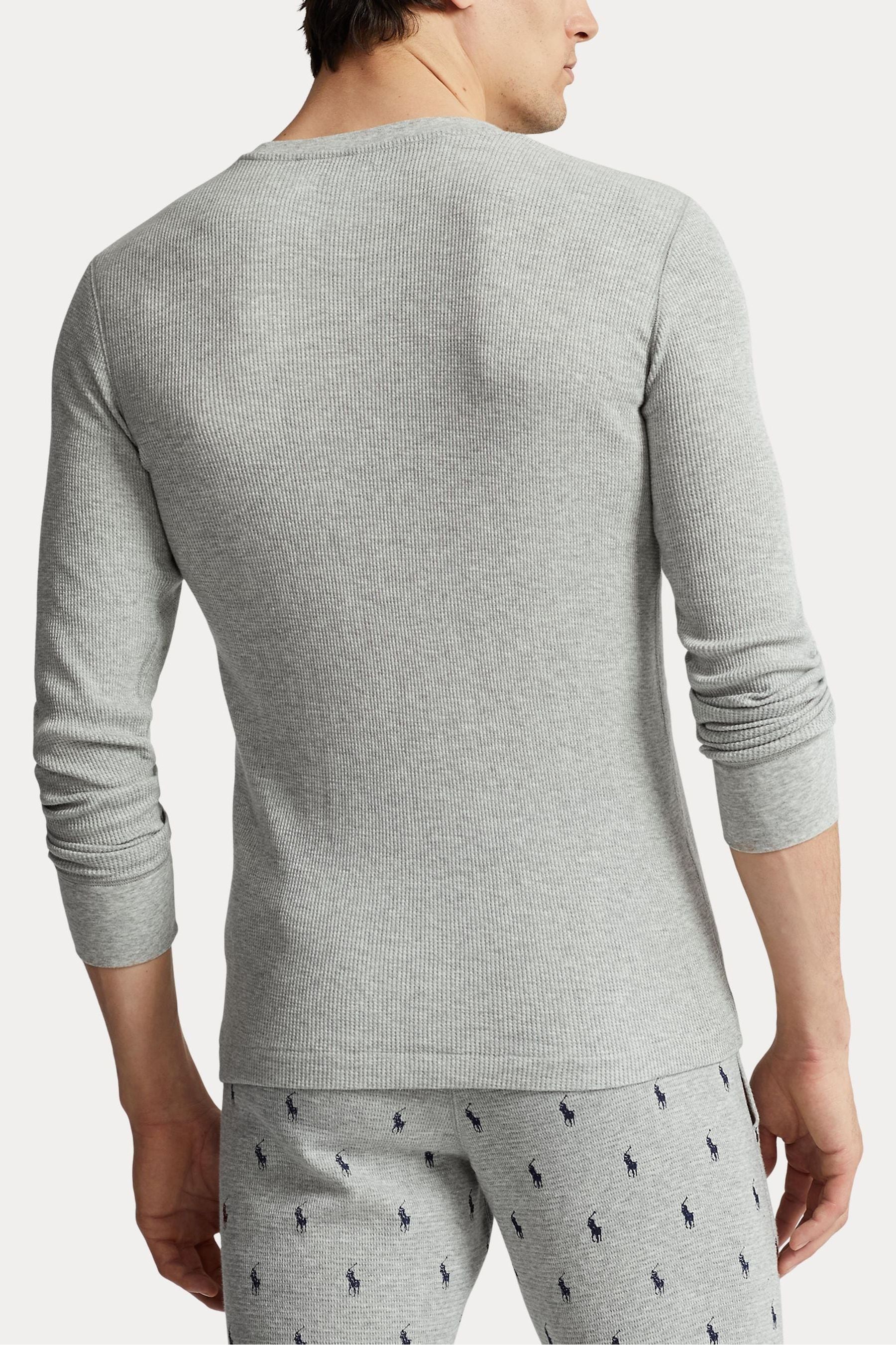 Polo waffle 2025 knit sleep shirt