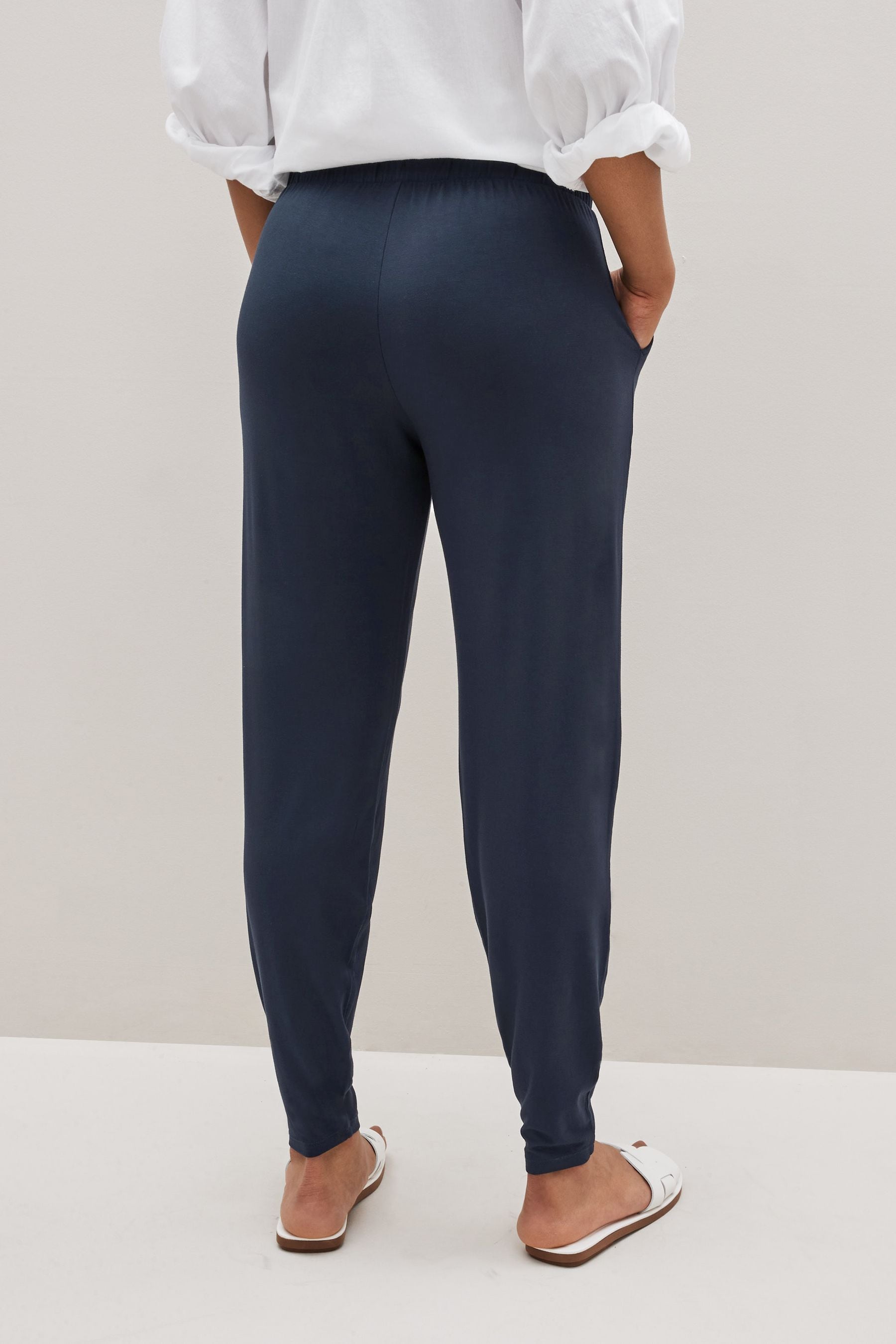 Black Navy Blue Jersey Joggers 2 Pack