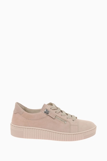 Gabor Pink Wisdom Rouge Suede Trainers