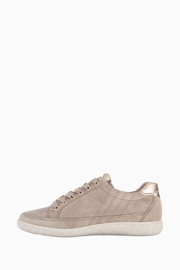 Gabor Natural Amulet Puder Suede Casual Trainers